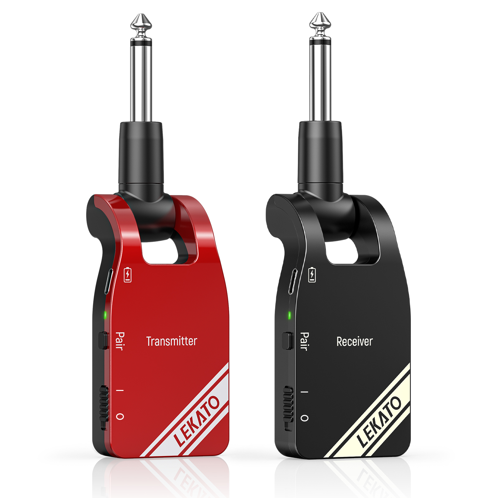 Lekato Electric Guitar Wireless Transmitter Receiver Parts Accessories Bass System Music 2.4Ghz Ism Wireless Guitar System: plum