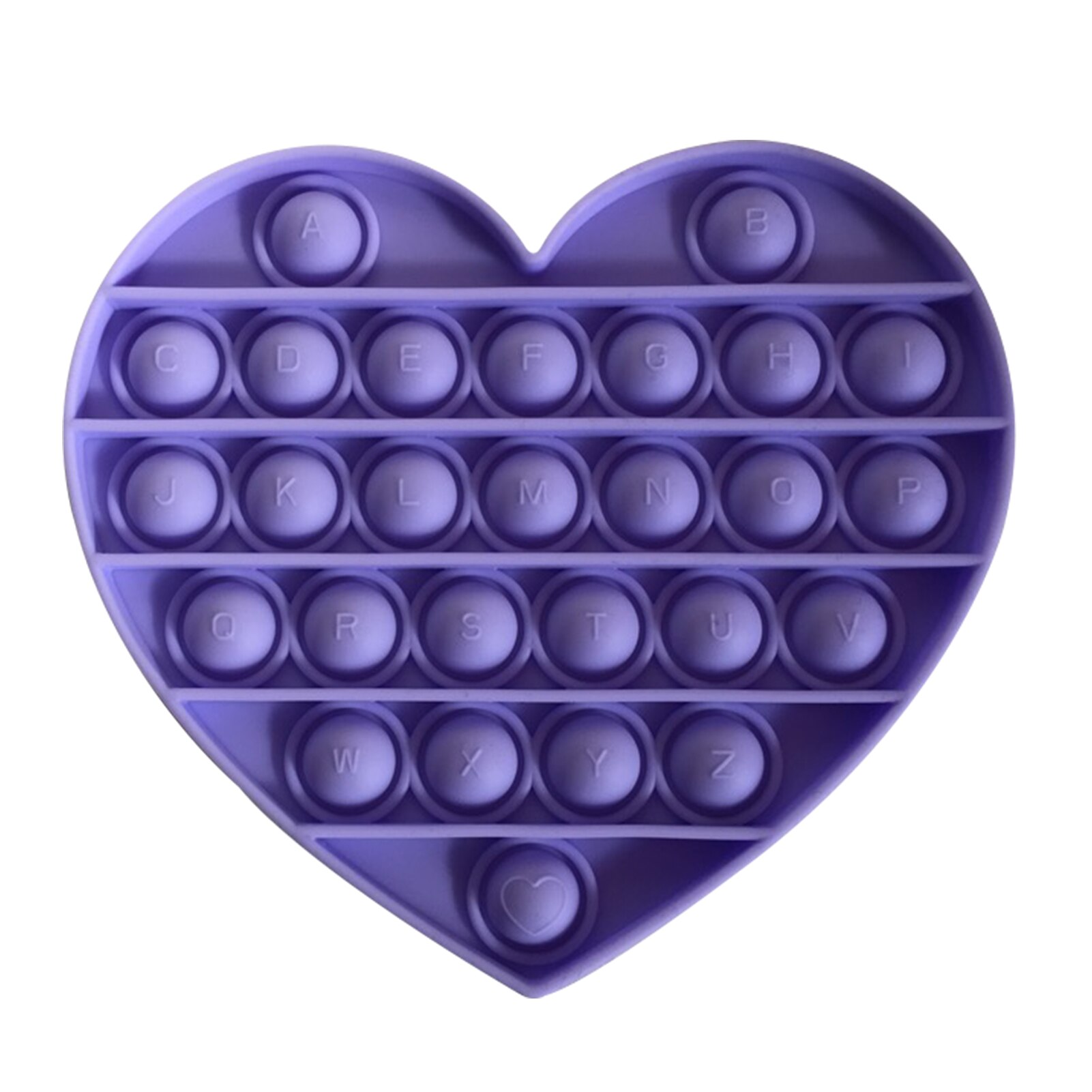 Push Bubble Fidget Antistress Toys Adult Kids Rainbow Heart Shaped Pop Fidget Sensory Toy Autism Special Needs Stress Reliever