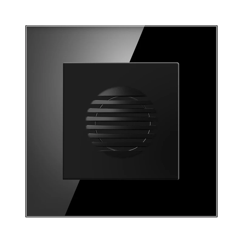 NYWP Russie Espagne prise d'alimentation, prise de courant mise à la terre 16a, avec sortie USB, panneau en verre 86mm * 86mm: Gris foncé