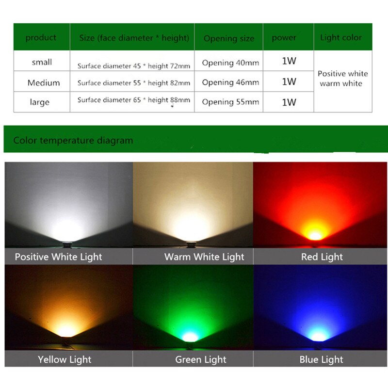1w spot led udendørs led trin lys vandtæt trappe terrasse lys udendørs terrasse dekoration  dc24v have indvendig væglampe
