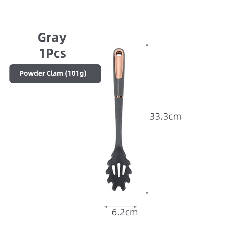 Silicone Kitchen Utensils Non-Stick Cookware Cooking Tools Gold Plated Modern Resistant Heat Kitchenware Accessories Tool: Silver