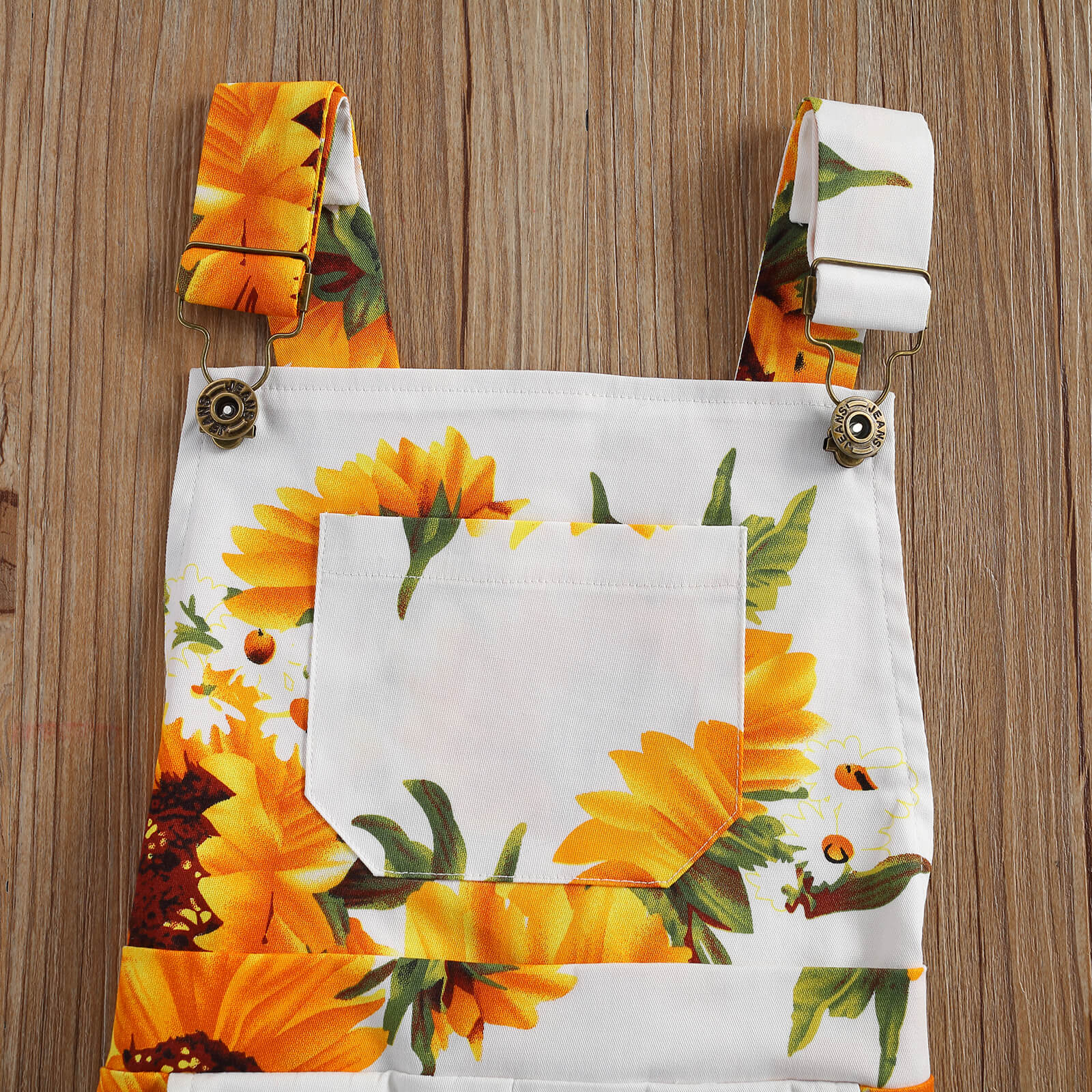 2-7Y Kids Overalls Summer Rompers Sunflower Print Sleeveless Suspender Shorts Girl Jumpsuits Clothing