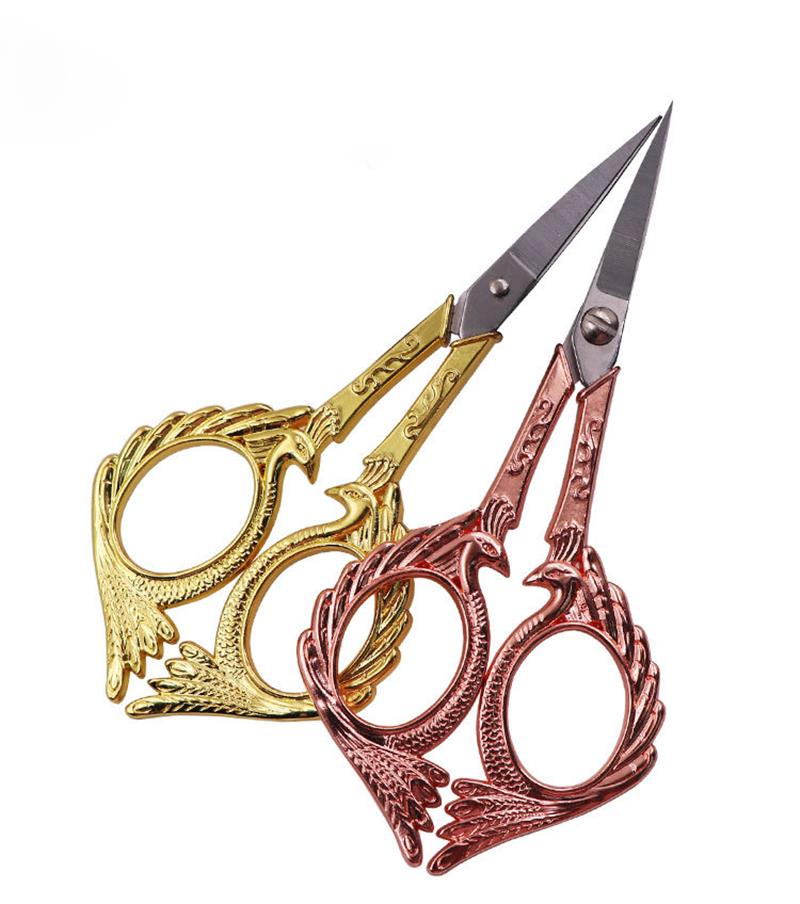 Retro Peacock Needlework Tailor Scissors Antique Vintage Thread Embroidery Stainless Steel Scissors For Sewing Supplies Tool
