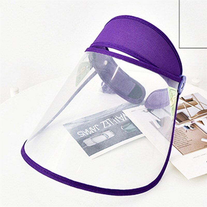 Transparent Adjustable Visor Cap Women Men Helmet Plastic Anti-Spitting Droplet Dustproof Protective Safety Faceshield Cover Hat