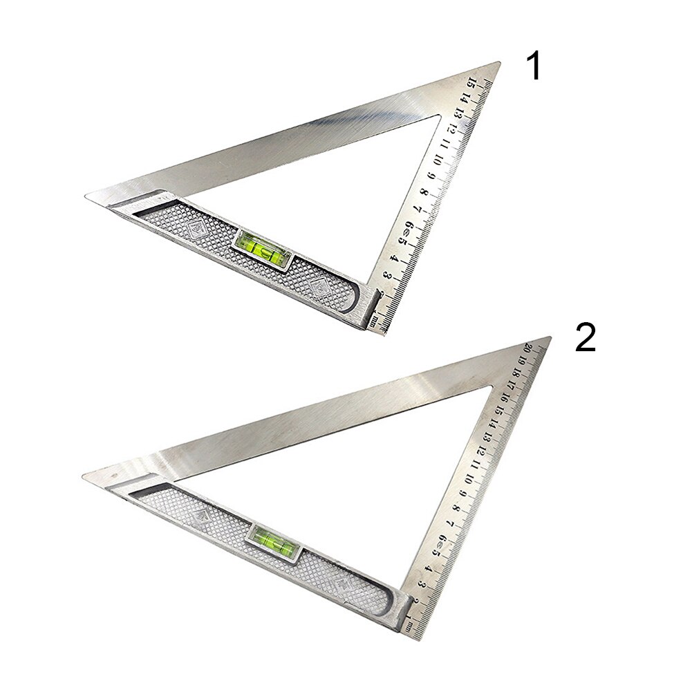 Escuadras de 90 grados, herramienta de medición para carpintería con cuenta Horizontal, ángulo de carpintero, regla triangular de acero inoxidable portátil para el hogar