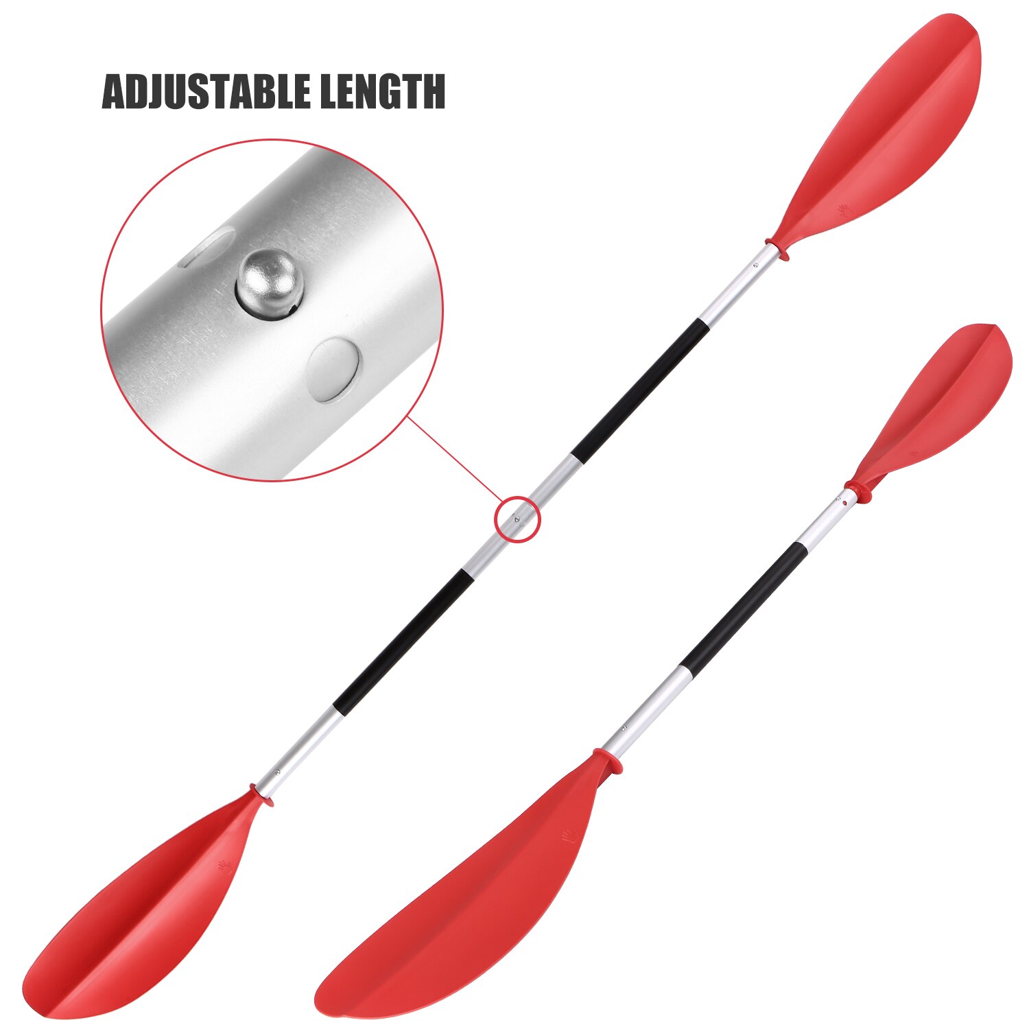 4 Stuk Quick Release Asymmetrische Kayak Paddle Board Surf Peddelen Roeien Pulp Vier-Sectie Paddle M2030-05 Surfen Accessoires