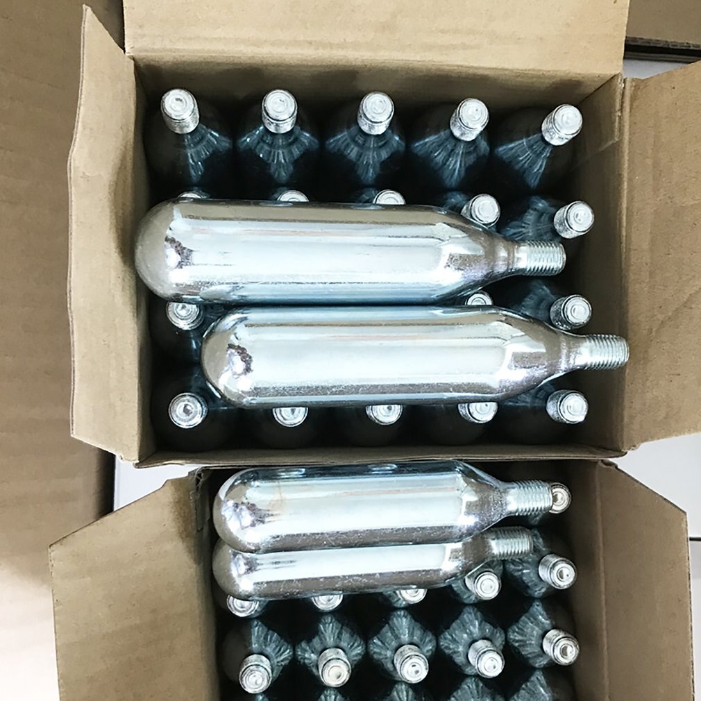 CO2 Gas Zylinder Kapsel 16g Patrone Wiederaufladbare Abnehmbare Reusable mit Gewinde und Ohne Gewinde Starke Abdichtung