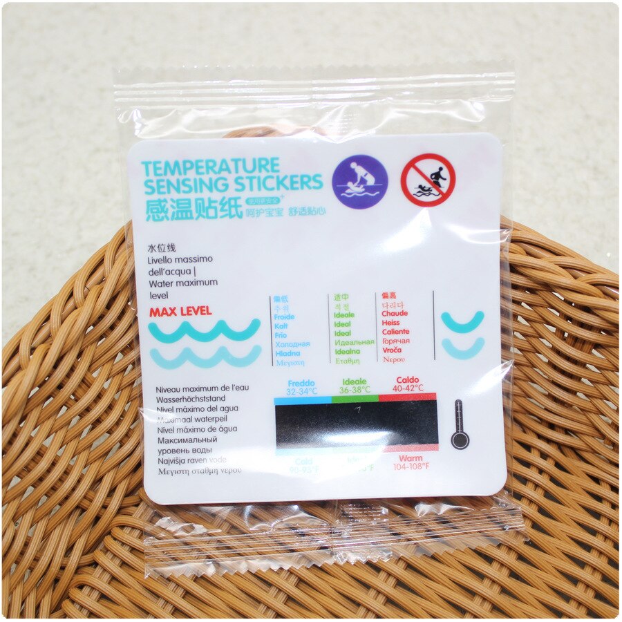 Bathtub Temperature Sensitive Sticker Temperature Measuring Card Sticker Bathtub Pool Cartoon Temperature Card Baby Accessories