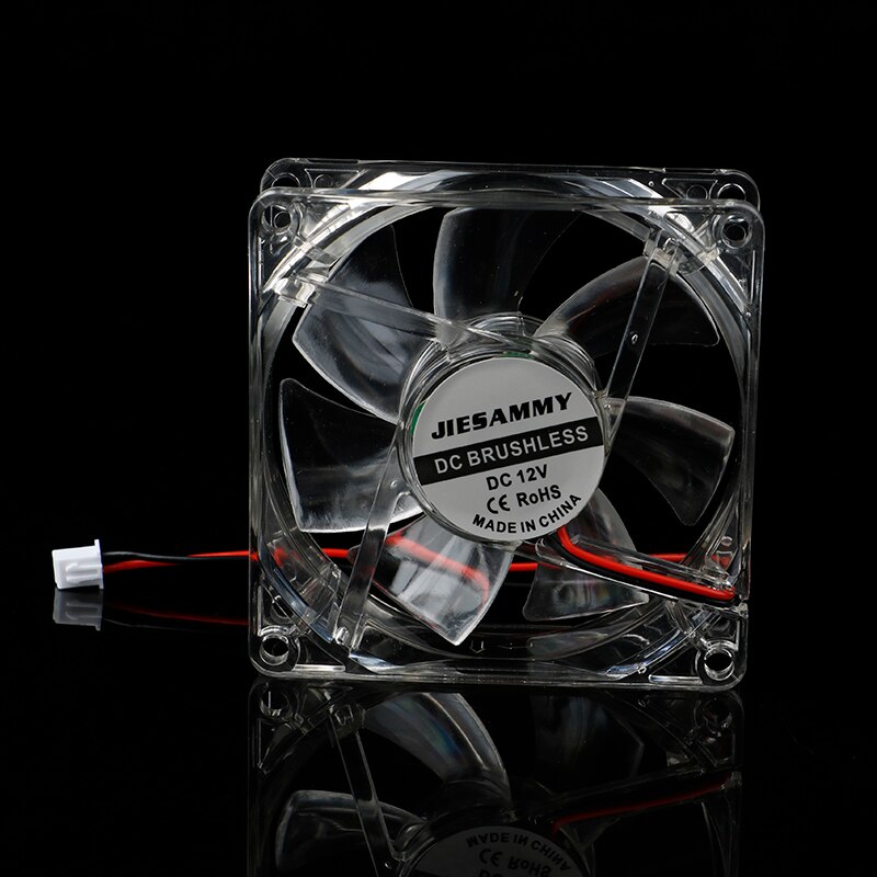 1Pcs Good 80mm DC 12V 4Pin Transparent Cooling Fan PC Computer Case Brushless Cooling Fan
