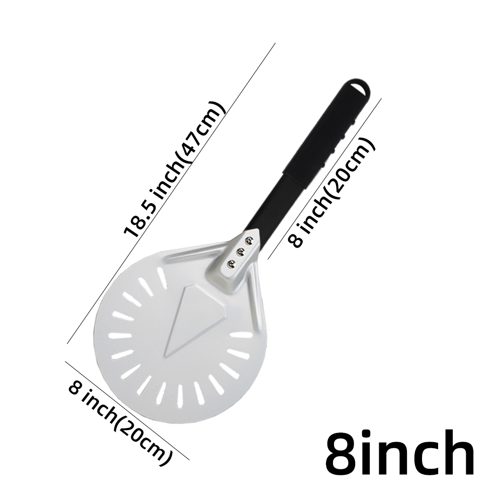7 8 9 10 Inch Long Pizza Peel AdjustableTurning Shovel Spatula Baking Tool Kitchen Utensils Nonstick Big Pizza Turner for Oven: Dark Grey