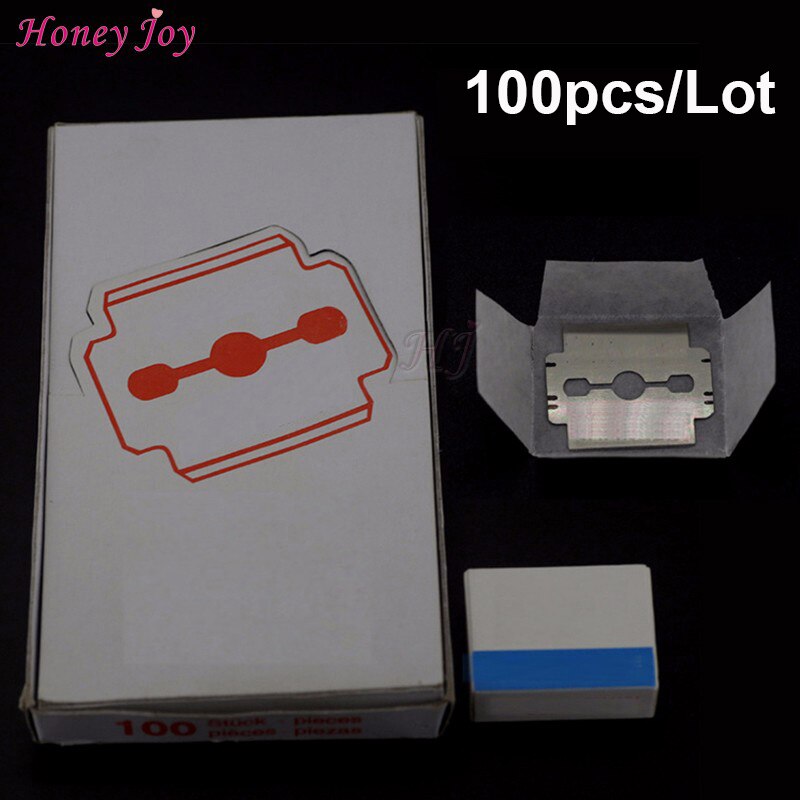 100 unids/caja cuchillas de acero inoxidable para pie con piel dura removedor de mano Archivo de pie cuidado pedicura máquina Rasp pedicura de cortador de maíz: Blanco
