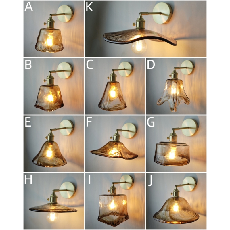 Glas Lampen schirm gepaart mit allen Kupfer Lampen kopf mit Schalter DIY Pendel leuchte Lampen schirm verdickt transparentes Braun glas