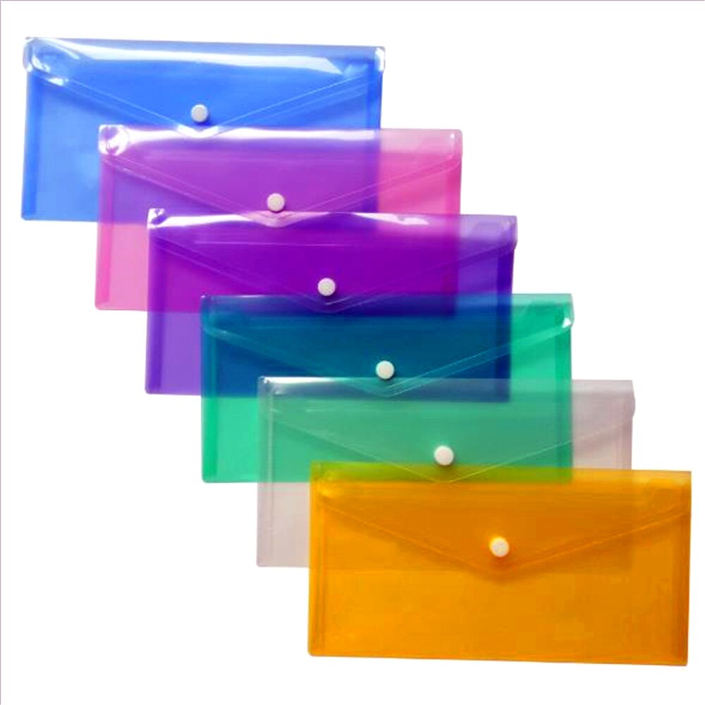 A6 Clear Document Bag Pp 6 Colors Available Paper File Folder Portable Stationery School Office Stationery Case
