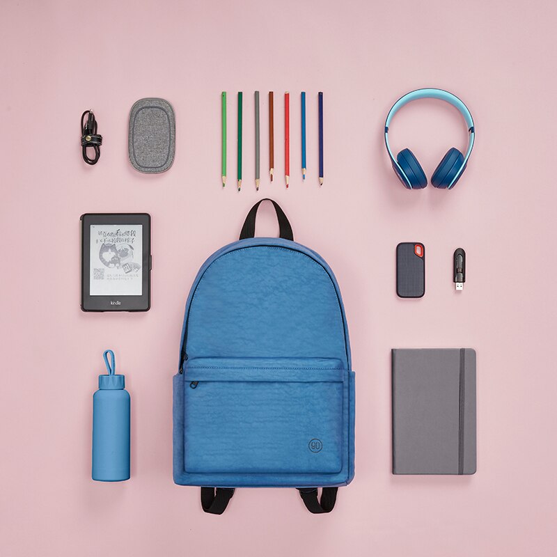 NINETYGO 90FUN mochila para jóvenes universitarios, bolsa de 15L de capacidad para niñas y niños, colorida mochila para parejas, bolsa de escuela ligera a la