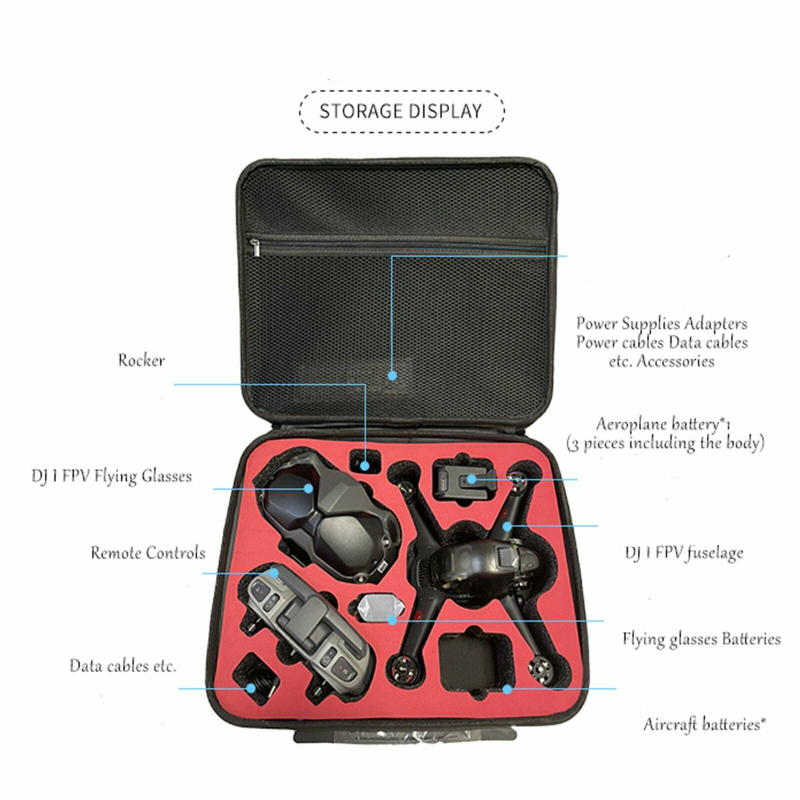 Bolsa de almacenamiento de Dron EVA portátil, maletín resistente al agua, Maleta de alta capacidad para DJI FPV Combo, funda protectora de mano