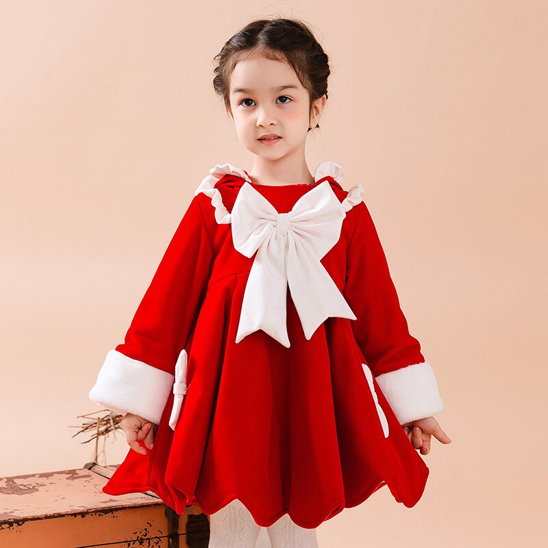 Abrigo de Lotia roja para niña, Parka con capucha de conejo de Pascua para niño, ropa de abrigo gruesa de manga larga, chaquetas de princesa para Año