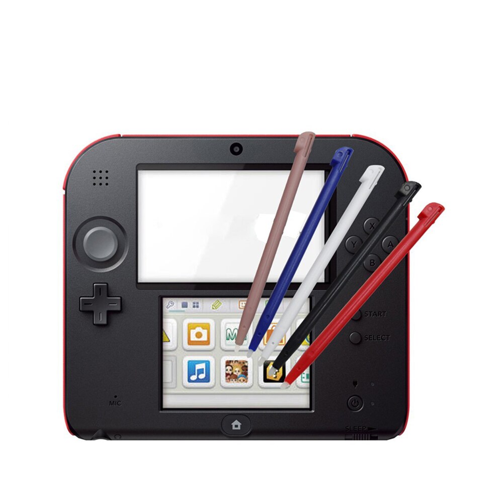 Lápiz óptico de plástico para consola de juegos Nintendo 2DS, lápiz táctil para pantalla táctil, negro, azul y rojo, 10 unidades