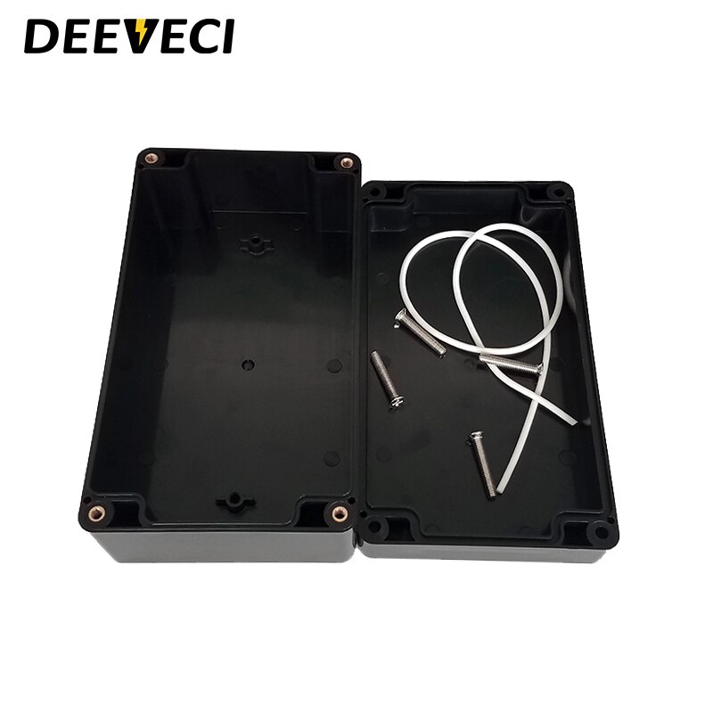 Black Outdoor Waterproof Enclosure Plastic Box Electronic Project Instrument Case Electrical Project Box Junction Box Housing