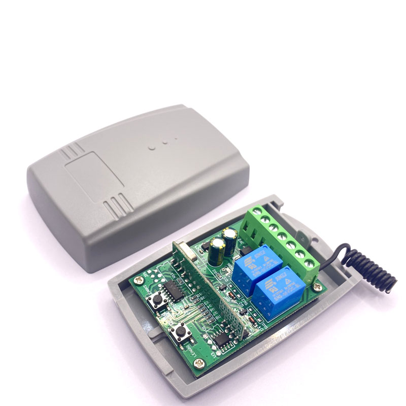 2CH 433mhz/433.92mhz Garage Door Opener Gate Receiver Universal 10A Multi-brand Controller Switch Fixed Rolling Code: Default Title