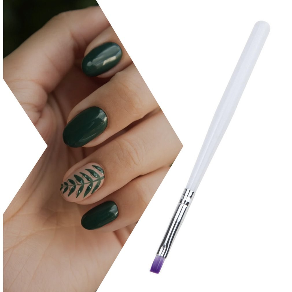 Manicure Pen Flat Mouth Light Therapy Pen Purple Hair Gel Pen Nail Art UV Gel Art Brush Manicure Tool