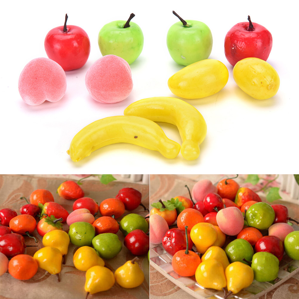 10PCS Artificial Decorative Plastic Fruit Home Decor Garden House Kitchen