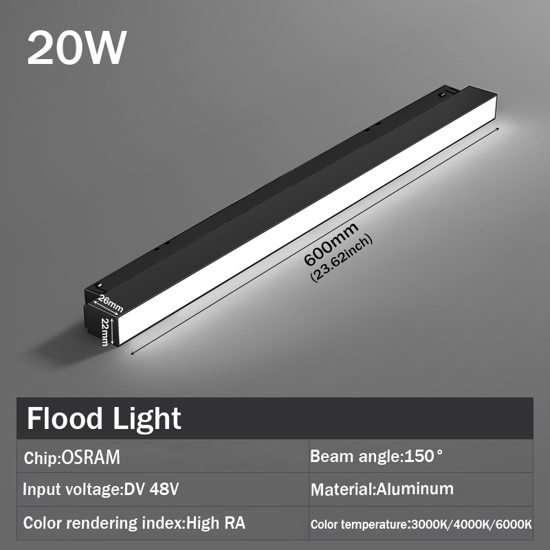 doprowadziło Nowa magnetyczna kratka świetlna Lampa przeciwpowodziowa Światła robić montażu magnetycznego nie Mian światło Magnetyczna szyna świetlna Nowoczesna szyna wbudowana Elastyczna oprawa liniowa Reflektor doprowadziło DC48V Wisząca o