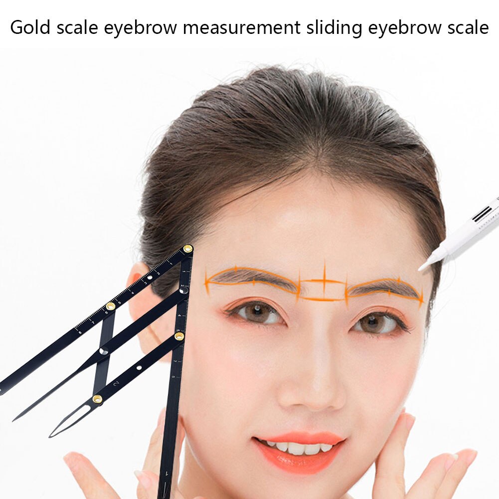 Home Salon Tool Grooming Three-point Positioning Measure Makeup Microblading Shaping Eyebrow Stencil Ruler Balance Caliper