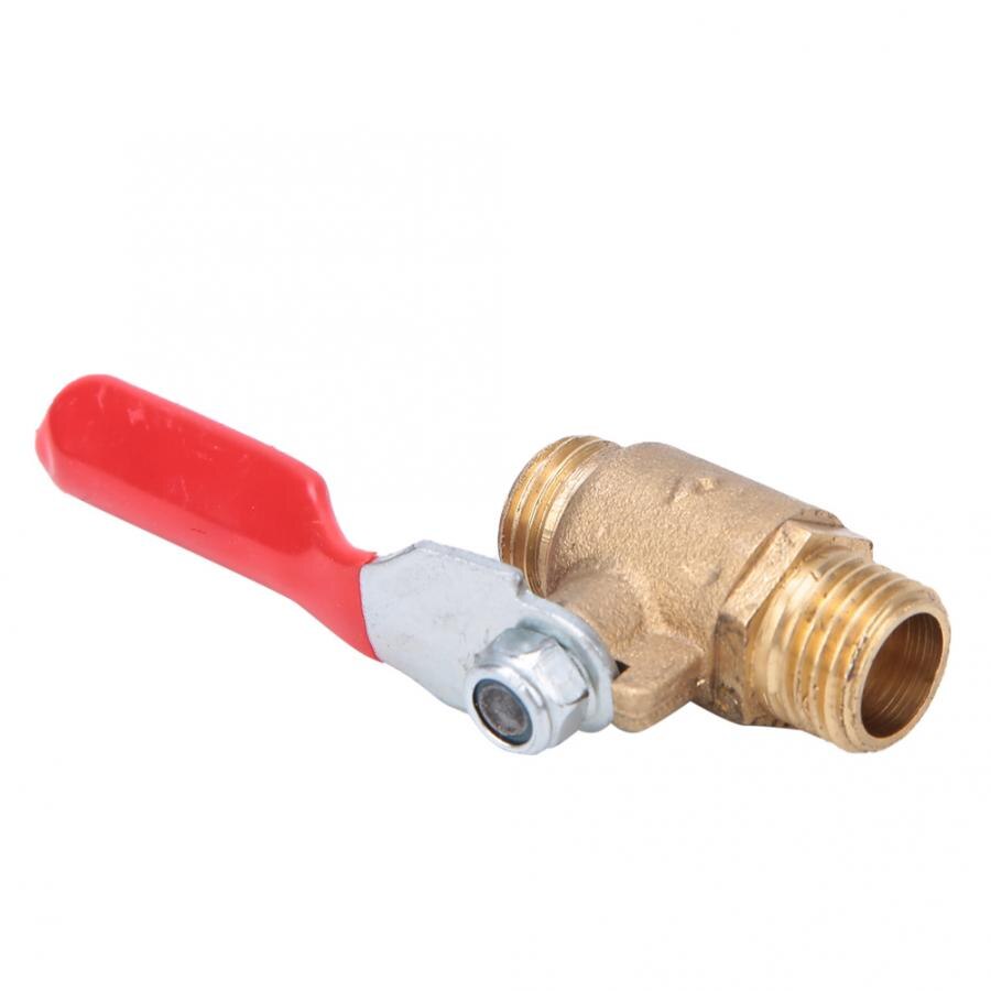 5Pcs G1/4 Inch Ball Valve Double Male Thread Brass Valve Air Compressor Pump Accessory