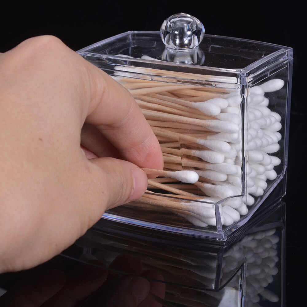 Cotton swab storage box Cotton swab storage box Acrylic transparent jewelry box Cotton swab plastic storage box