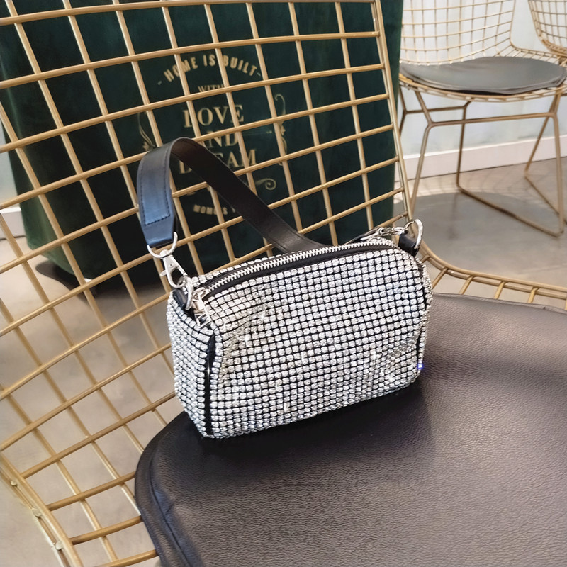 Bling diamants soirée pochette femmes coréen doux oreiller petit fourre-tout sac à main sacs à bandoulière dames dîner fête pochette sac à main