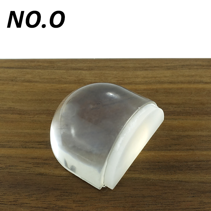 Houten deurstopper siliconenrubber zelfklevend anti-botsing deurwig stop thuis muur vloer meubelbescherming: green