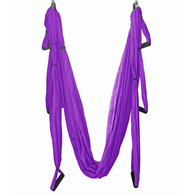 Yoga Hängmatta Anti-gravitation - Luft-yoga Gunga - För Gym och Utomhus - Elastisk Dekompression: Lila