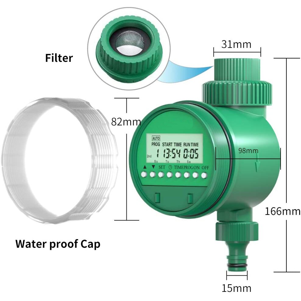 Automatic Electronic LCD Display Home Solenoid Valve Water Timer Garden Plant Watering Timer Irrigation Controller System