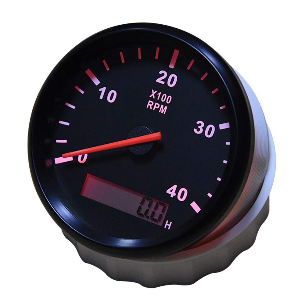 Universal 85mm Tachometer Car Marine TachoMeter Gauge with Hourmeter 3000,4000,6000,8000RPM Boat Tachometer 12V/24V toerenteller
