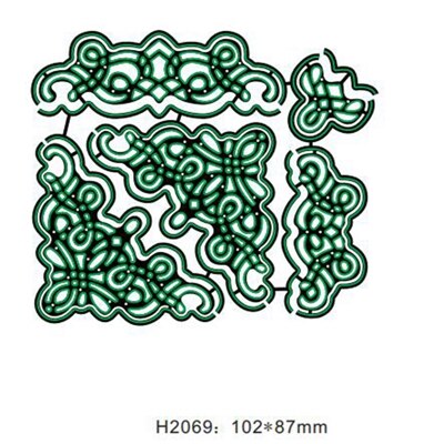 Mixed Lace Edge Border Frame Metal Cutting Dies Stencils For DIY Scrapbooking Decoration Embossing Card Craft Die Cut: H2069