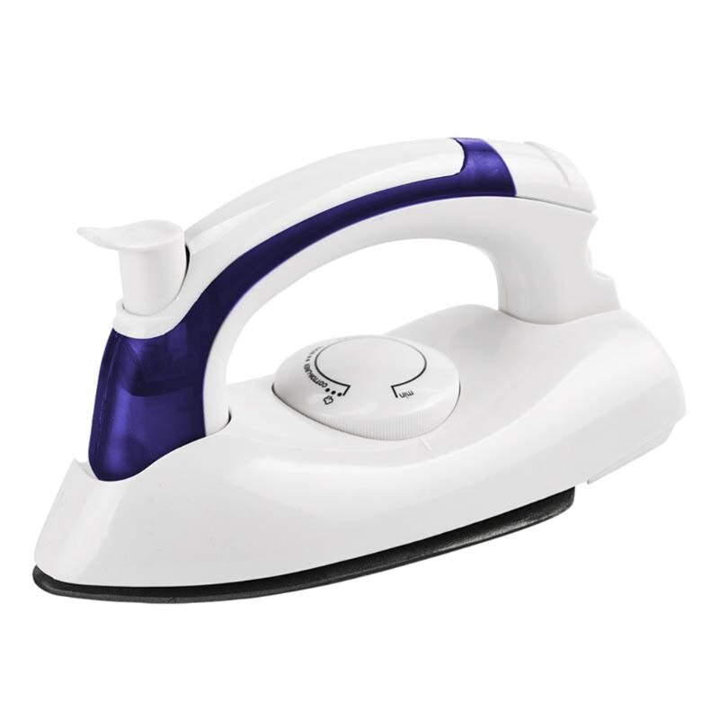 Mini Portable Foldable Electric Steam Iron for Clothes with 3 Gears Baseplate Handheld Flatiron Home Travelling Use: Blue