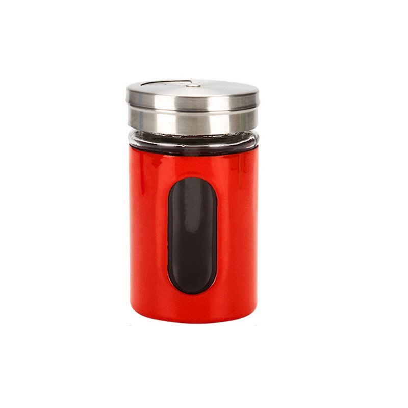 Mini Seasoning Box Salad Dressing Containers Outdoor Portable Barbecue Spice Jar Kitchen tool: 90ml red