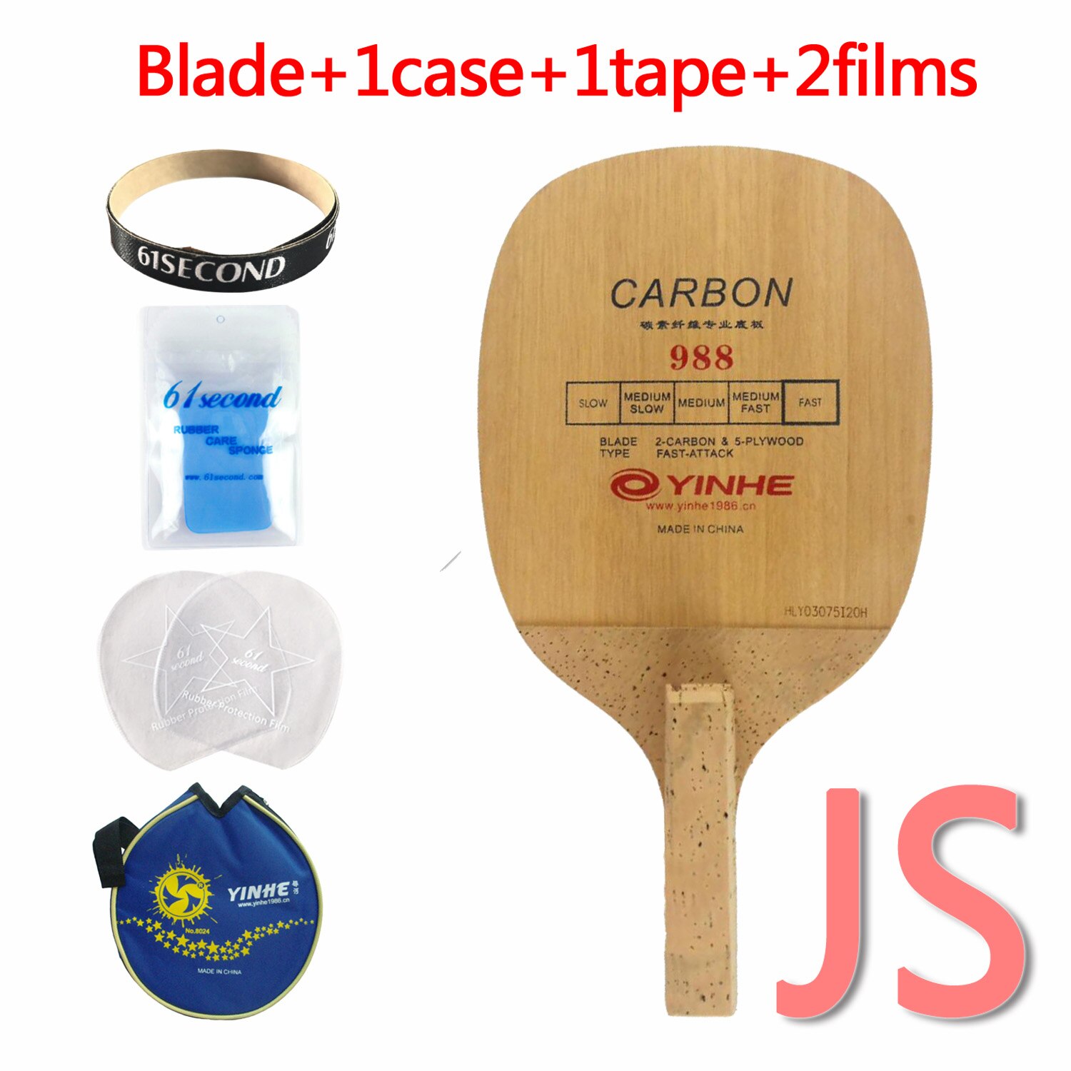 Original Yinhe Milky Way Galaxy Yinhe 988 Japanese penhold table tennis pingpong blade: JS with YM case