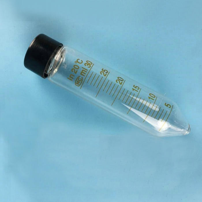 10 stks 30 ml Lab Glas Centrifuge Test Buis V-bodem Schroefdop Met Schaal Lijn Experimentele