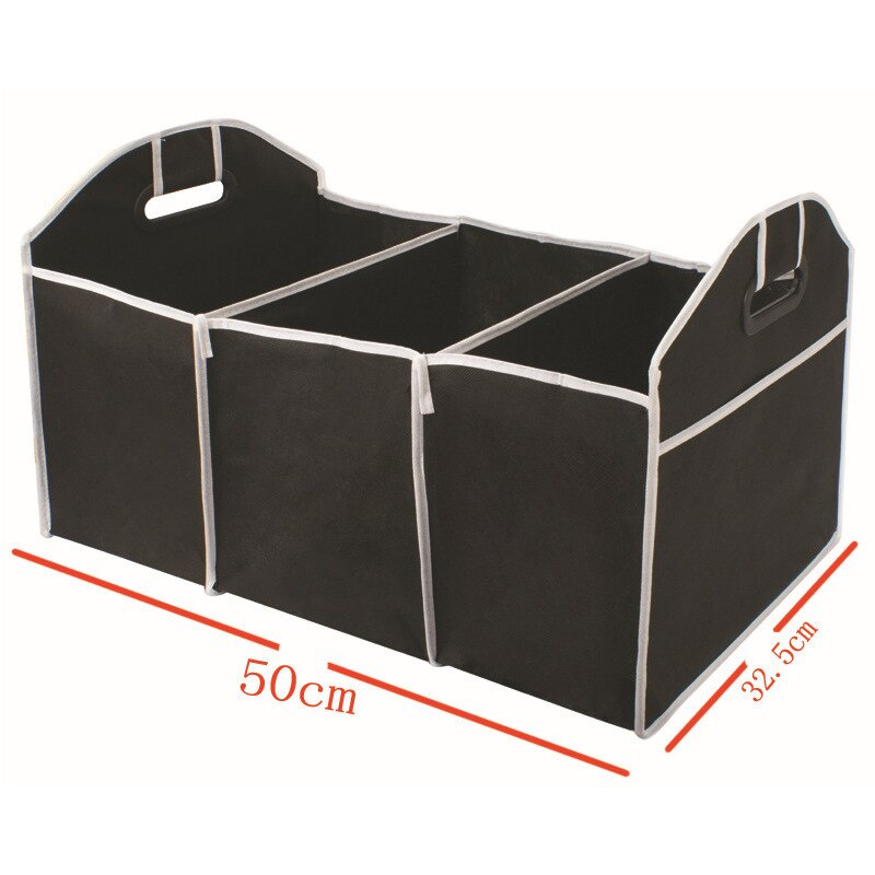 Car Trunk Organizer Storage Box Collapsible Non-Slip Auto Cargo Storage Container Toys Food Storage Bag Car Stowing Tidying: Normal edition black