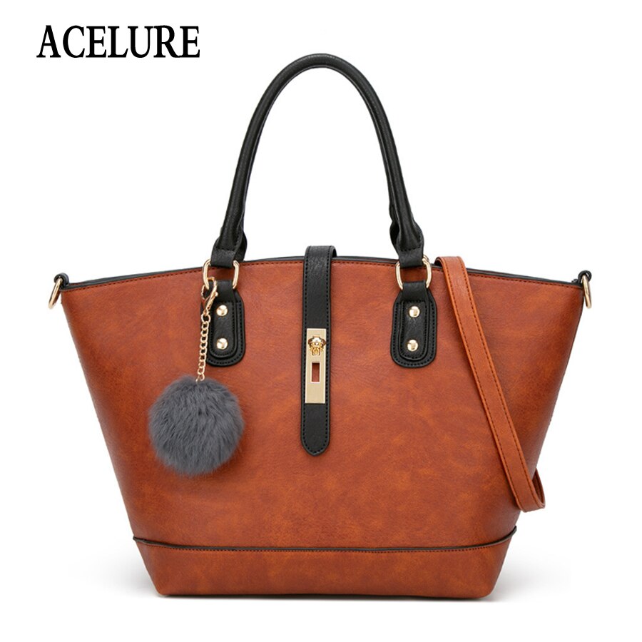 ACELURE Women Handbag Female PU Leather Bags Ladies Hobos Bag Handbags Ladies Portable Shoulder Bag Office Female Totes