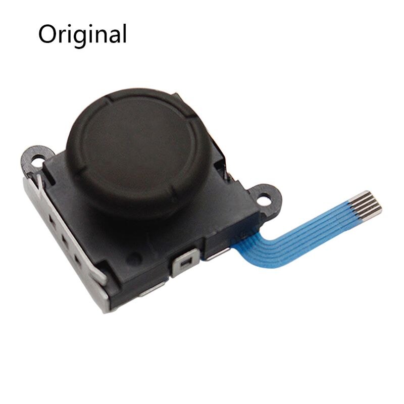 1pc 3d analog sensor stick joystick erstatning for nintend switch joycon controller håndtak spill tilbehør: Svart
