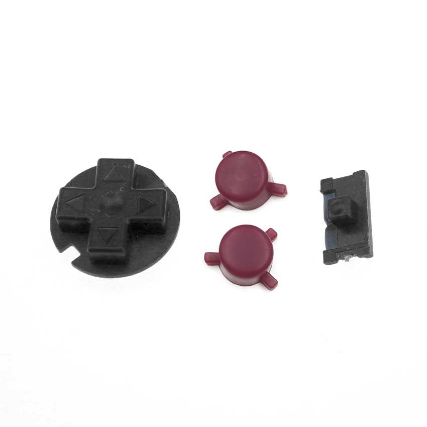 YuXi Multi colore Per opzione A B Bottoni Tastiere per Gameboy GBP Tasca On Off Alimentazione Bottoni D Pads di Ricambio parti: Black-Red