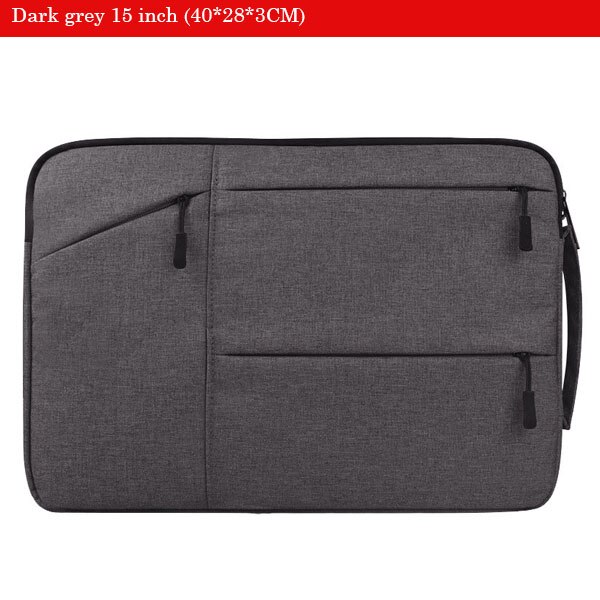 Soomile Laptop bag 12 13.3 15 15.6 inch notebook bag brand men women Ipad bags Handbag: dark grey 15 inch