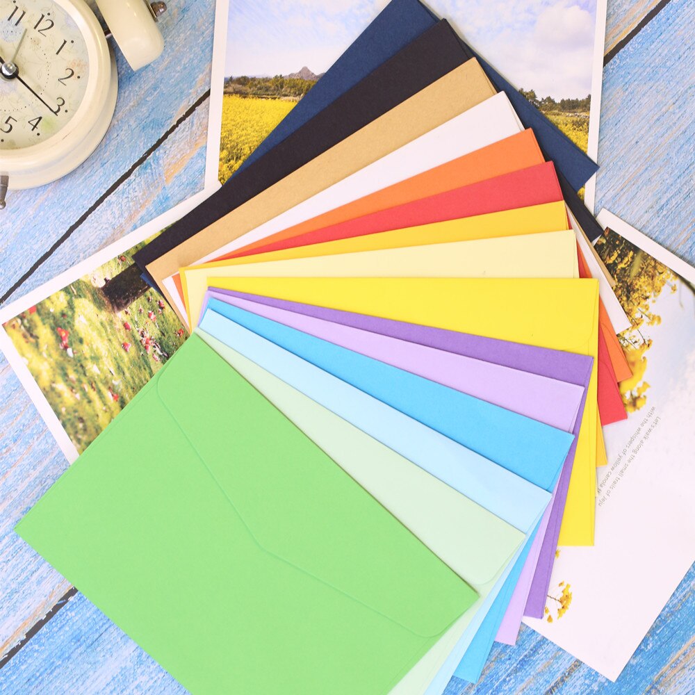 (10 Pieces/Lot) 16*11CM Kraft Paper Color Envelope