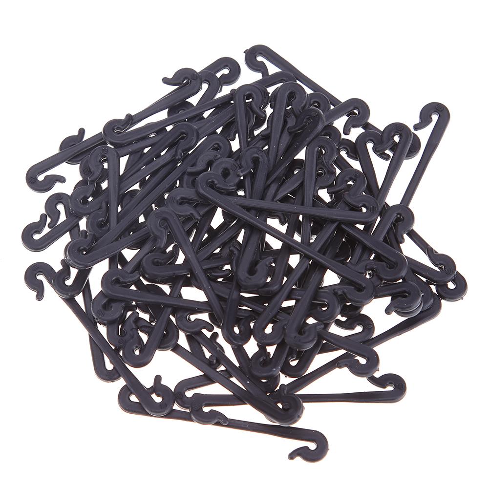 50/200pcs Vines Fastener Tied Clips Buckle Hook Garden Plant Vegetable Grafting Clips Grape Support Vine Clips Fixed Buckle Hook: 50Pcs