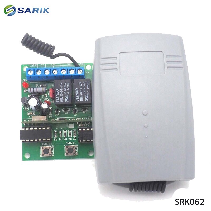 2 kanals port garageport fjernbetjening modtager 433 mhz rullende kode modtager fjernbetjening kontakt