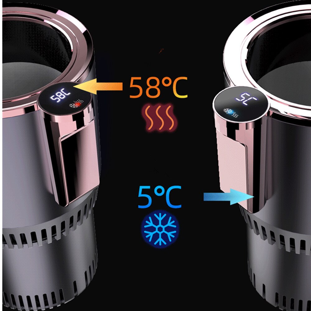 Dc 12v auto verwarming koelbeker 2- in -1 auto kantoor beker warmer koeler slimme auto beker mok houder beker koel drank blikjes