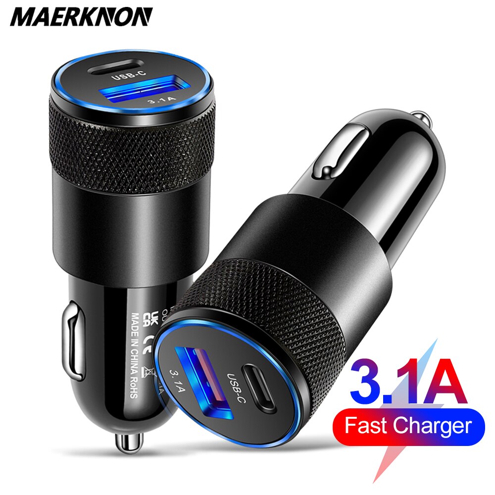 Fast Charging Car USB Charger For Xiaomi redmi note 10 pro Quick Charge 3.0 Type C PD Car Charger Mobile Phone Charge in Car