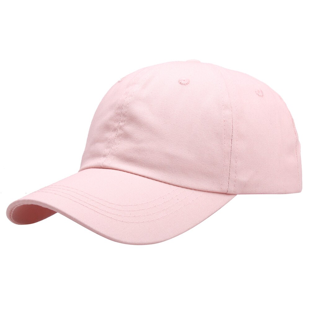 Vrouwen Effen Kleur Baseball Caps Voor Mannen Eenvoudige Zwarte Jongen Verstelbare Outdoor Meisjes Snapback Cap Multicolor Zon Trucker hoed: Pink